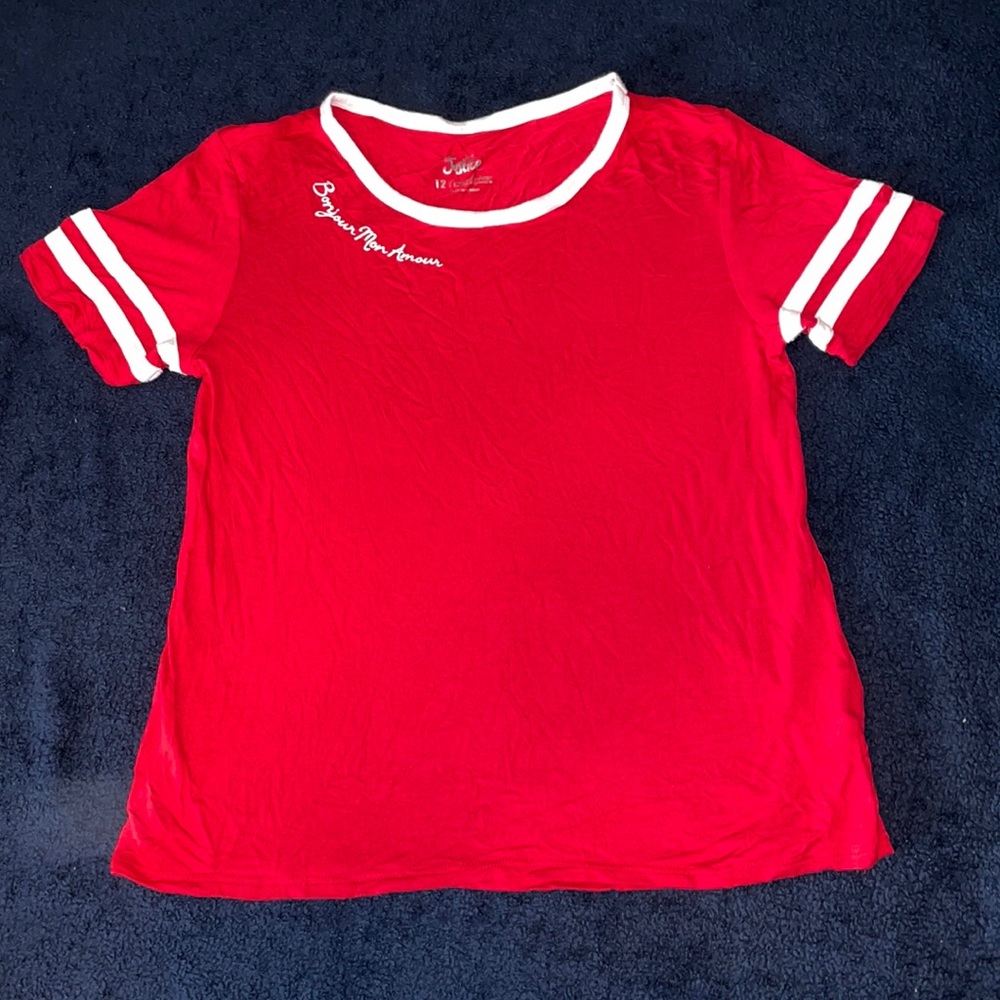 Justice girls tshirt red size 12
